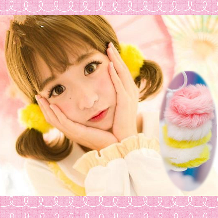 Pink/White Sweet Doughnut Plush Hair Band SP154583