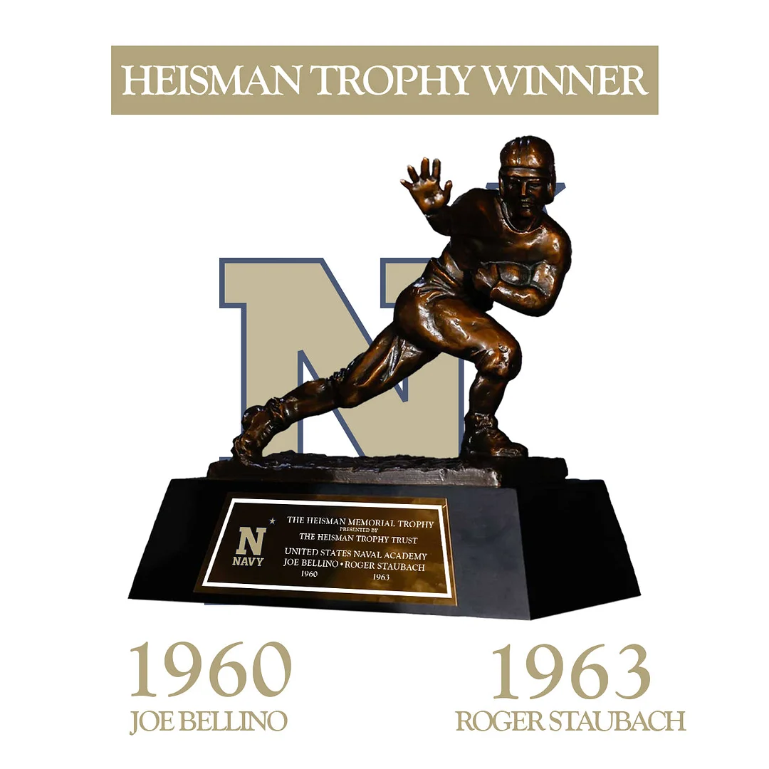 Navy Midshipmen 1960/1963 NCAA Heisman Trophy