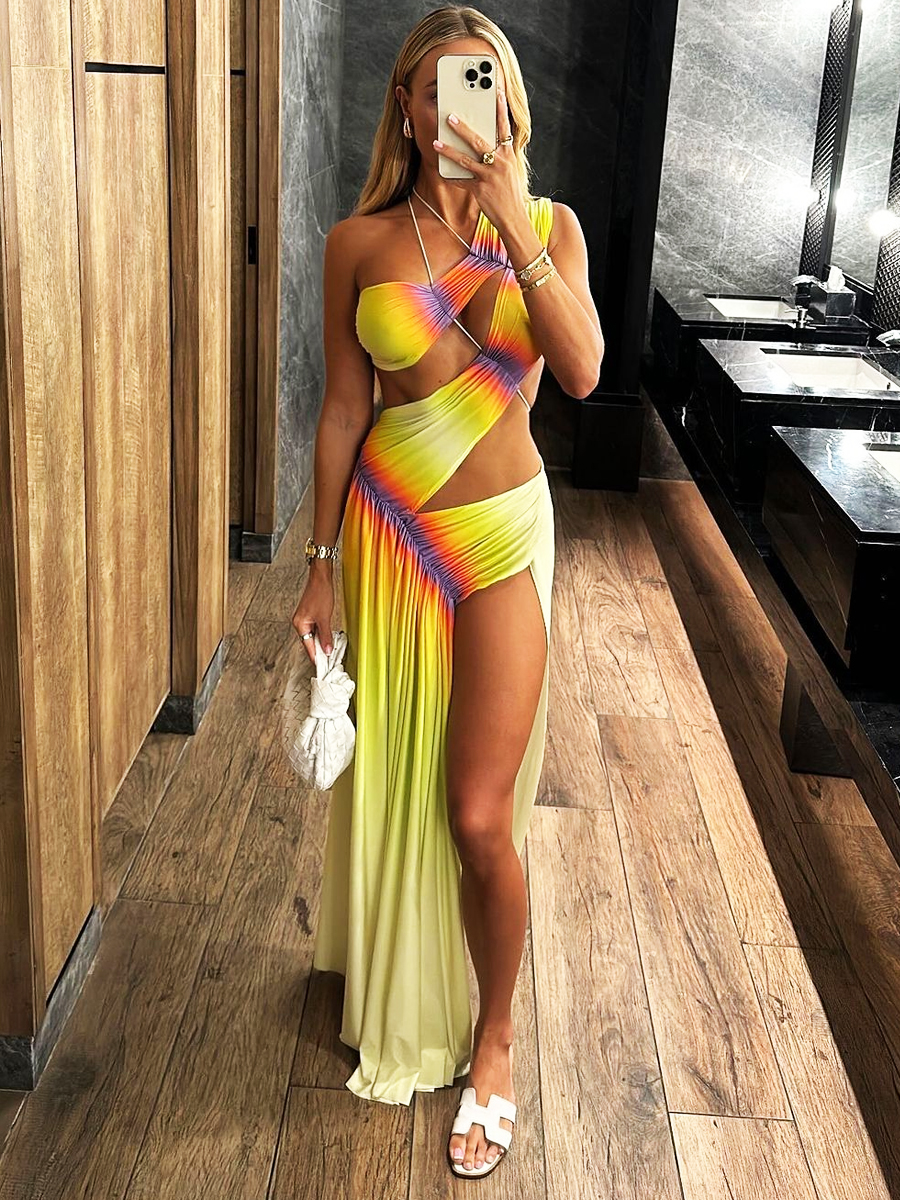 Sexy Gradient Color Beach Dress