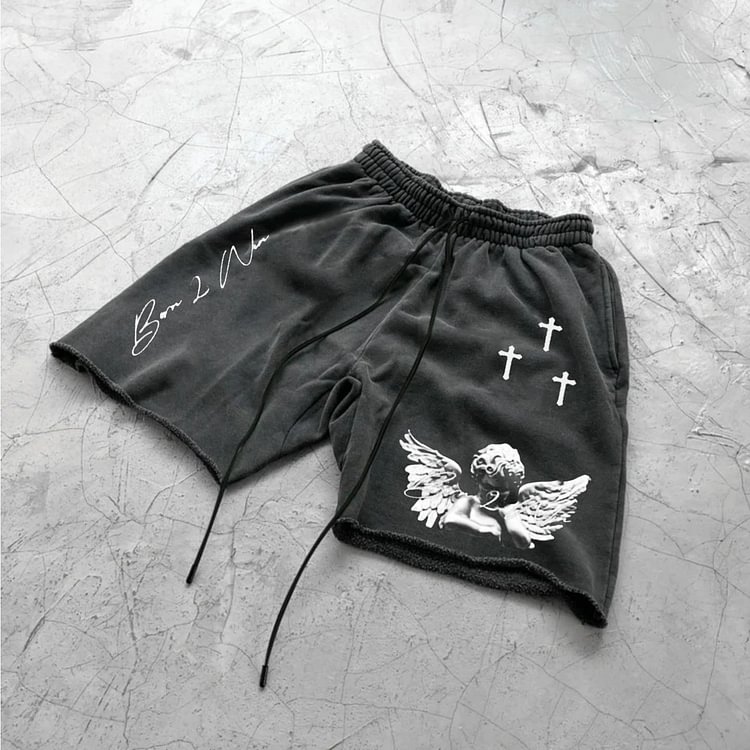 Men's Angel Print Shorts