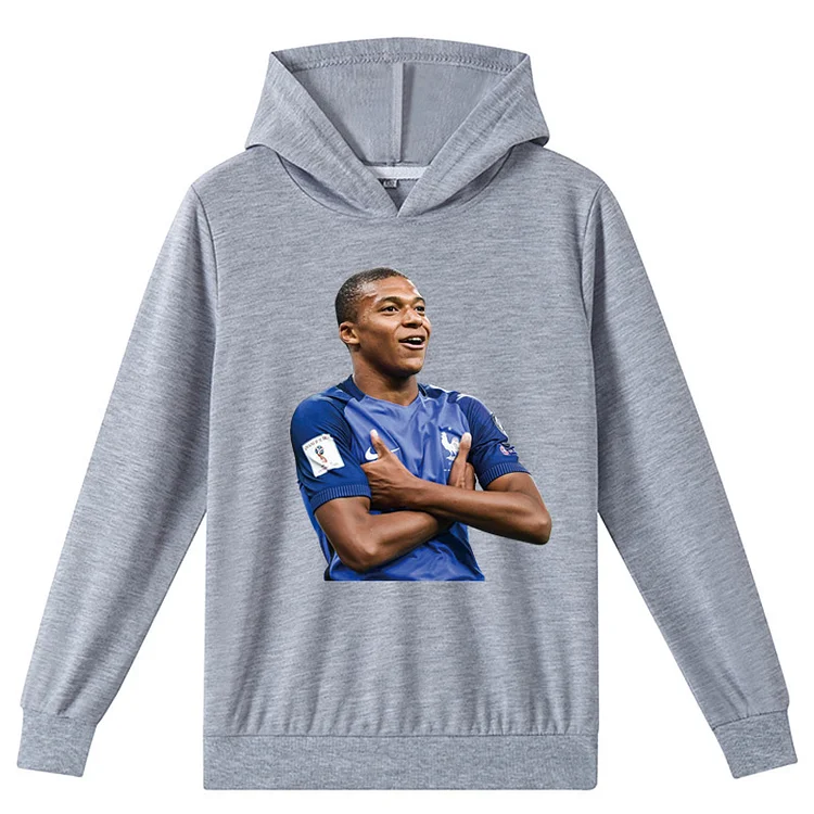 Mayoulove Mbappe Long Sleeve Hoodie - Perfect for Soccer Fans!-Mayoulove