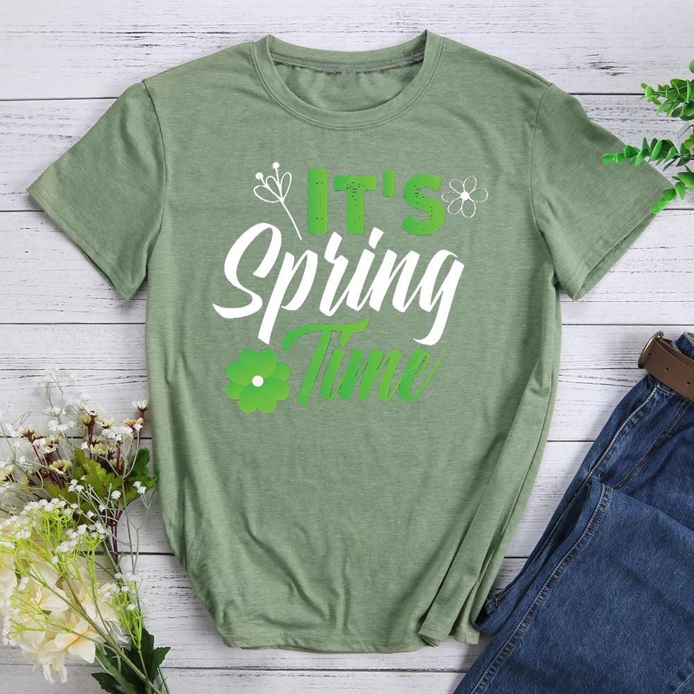 it is spring time Round Neck T-shirt-017185-Guru-buzz