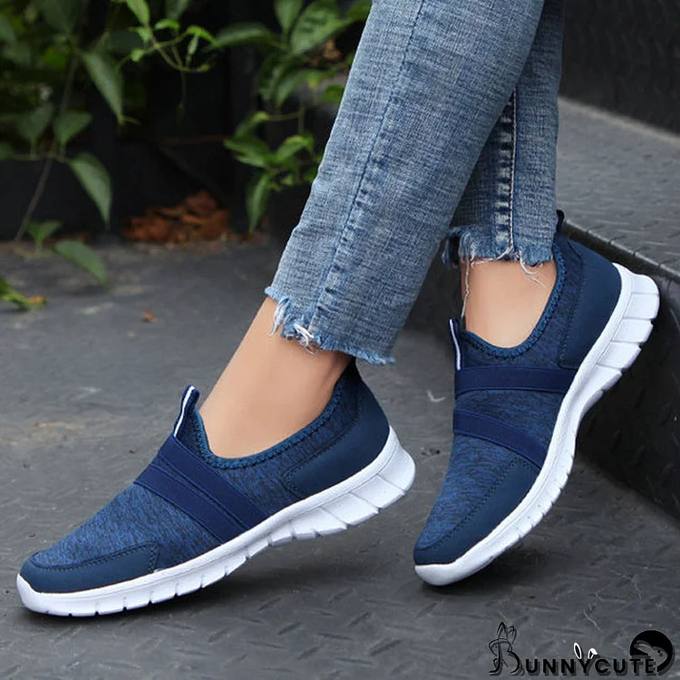 Women Solid Color Mesh Casual Sneakers