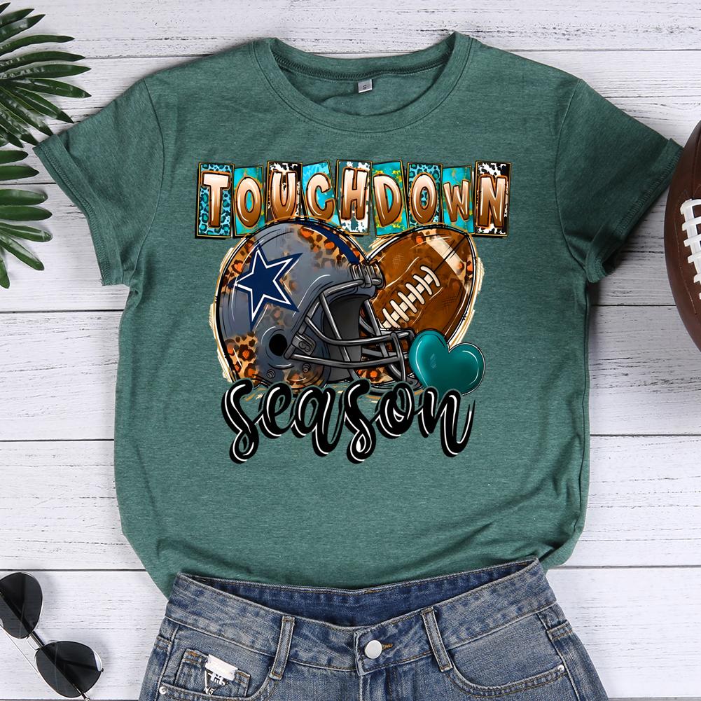 touchdown season Round Neck T-shirt-0023033-Guru-buzz