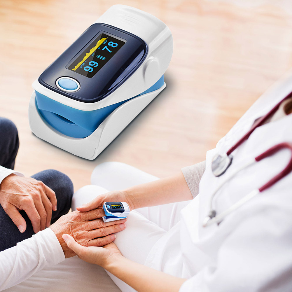OLED Fingertip Pulse Oximeter Finger Blood Oxygen Saturation Level Monitor, Blue, 501 Original
OLED Fingertip Pulse Oximeter Finger Blood Oxygen Saturation Level Monitor, Blue, 501 Original