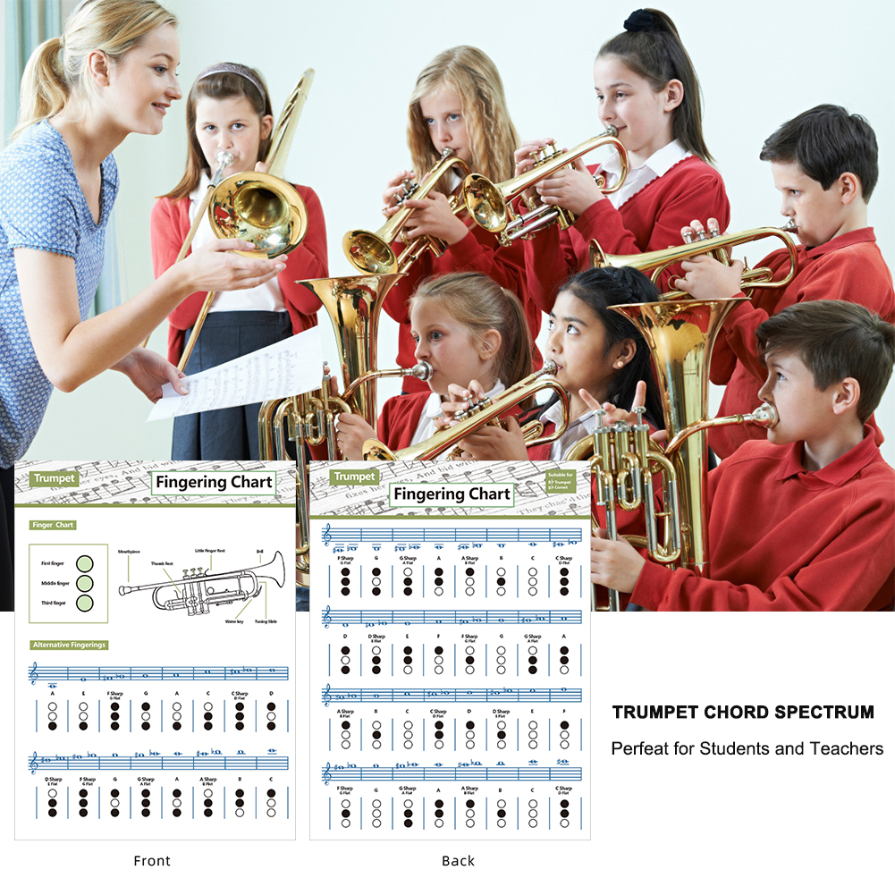 Trumpet Fingering Chart Illustration Fingering Chord Poster for Beginner, 501 Original
Trumpet Fingering Chart Illustration Fingering Chord Poster for Beginner, 501 Original