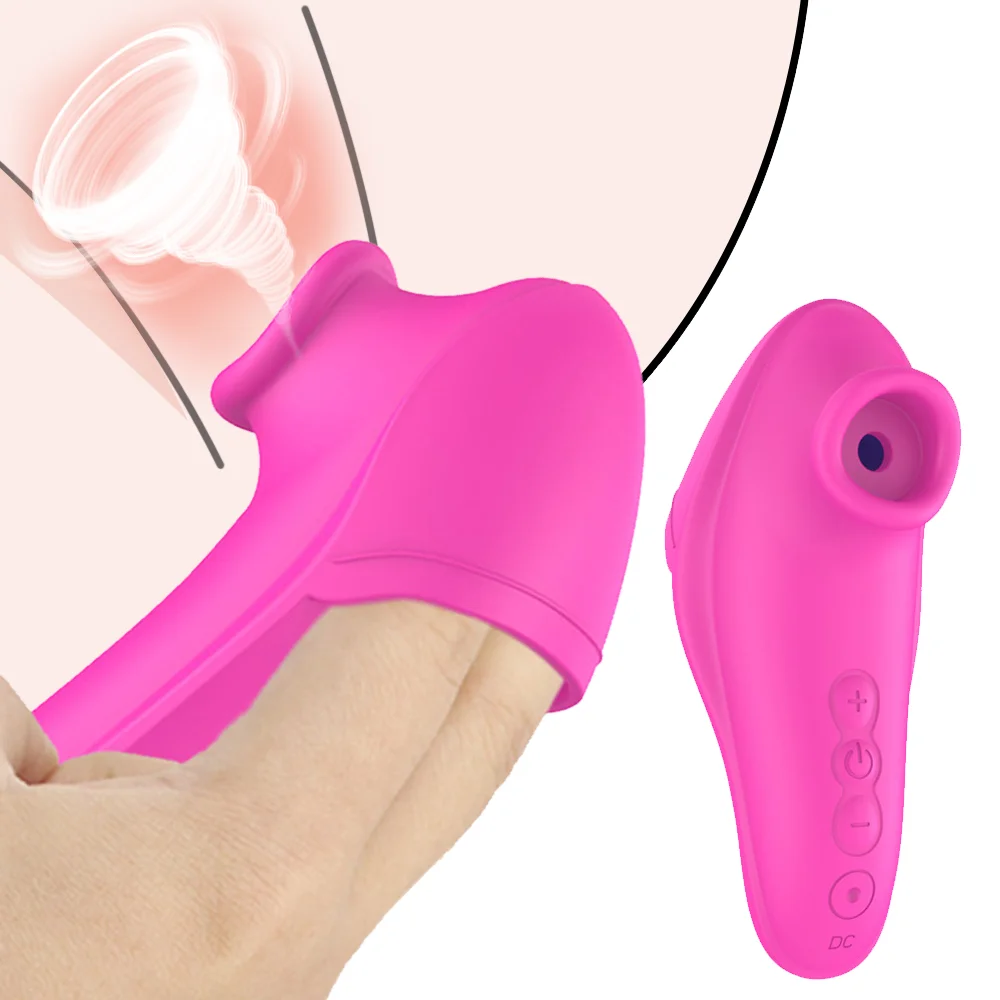 G-spot Finger Sucker Breast Massager Clitoris Vagina Stimulator - Rose Toy