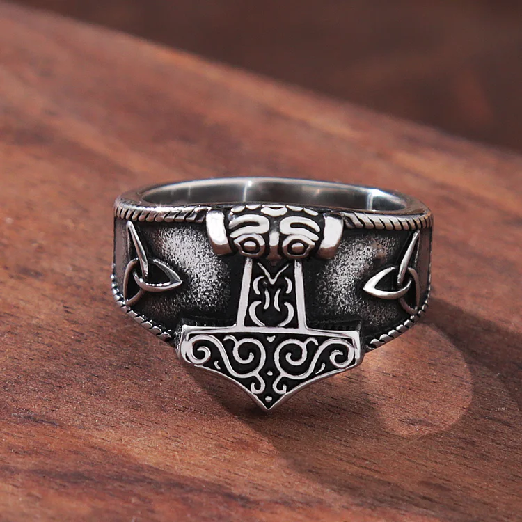 Viking Mjolnir Amulet Stainless Steel Ring