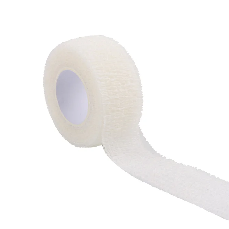 Self Adhesive Wrap Elastic Bandage Cross Stitch Finger Protector (White)