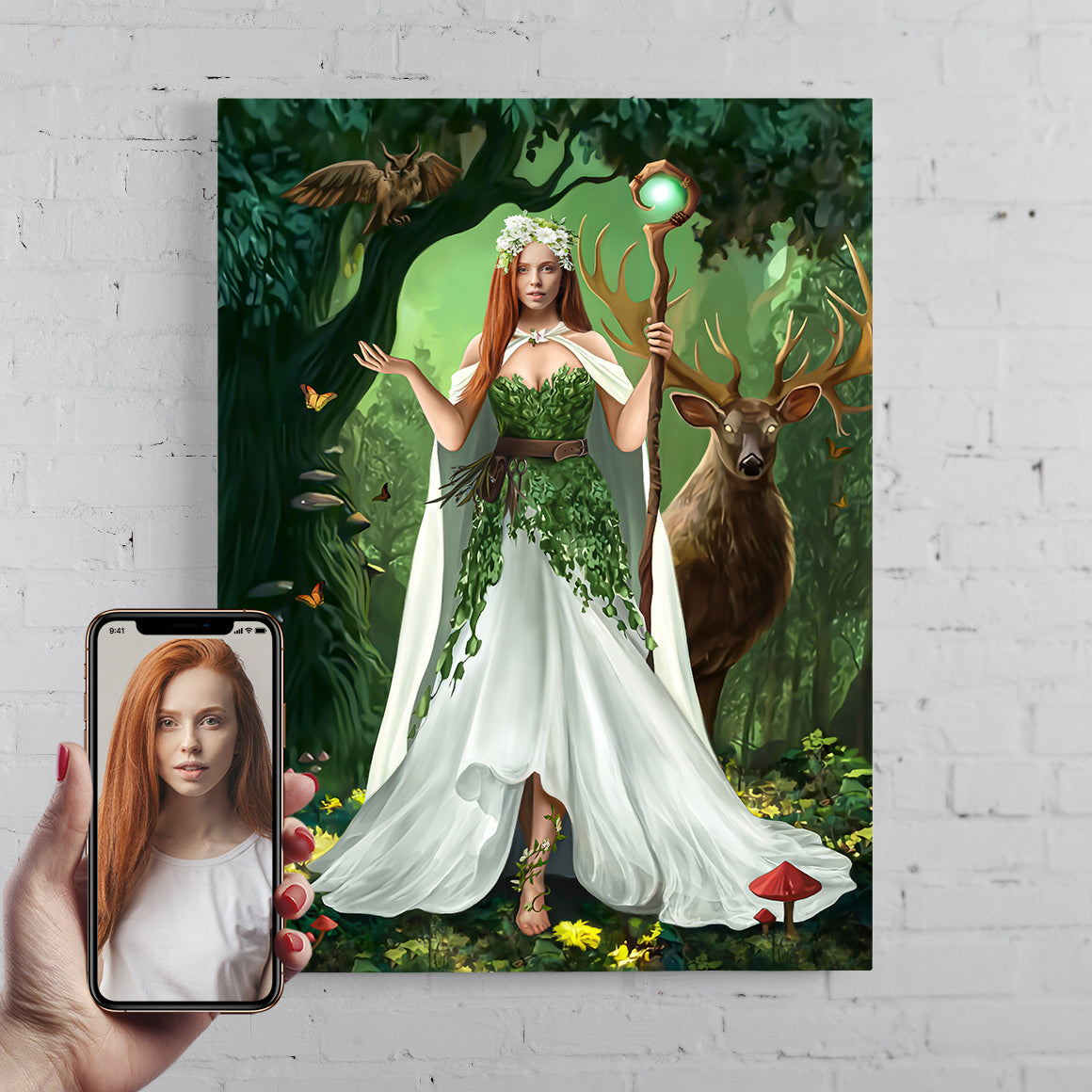 Custom Woman Portrait from Photo for Mother's Day Gifts - The Forest ...