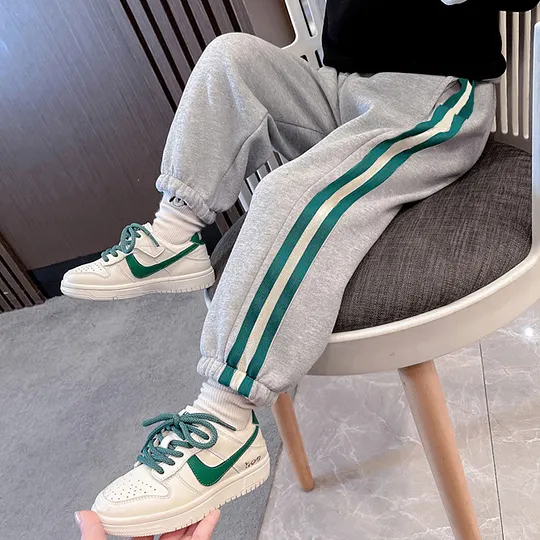 【3Y-12Y】Boys Casual Striped Design Comfortable Sweatpants