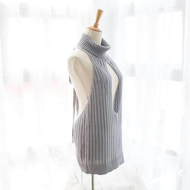 Virgin Killer Inspired Hollow Chest Keyhole Sweater SP1710106
