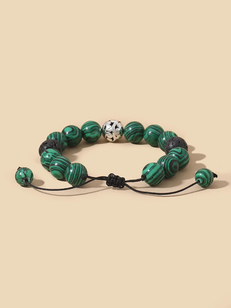 Natural Malachite Braided Bracelet