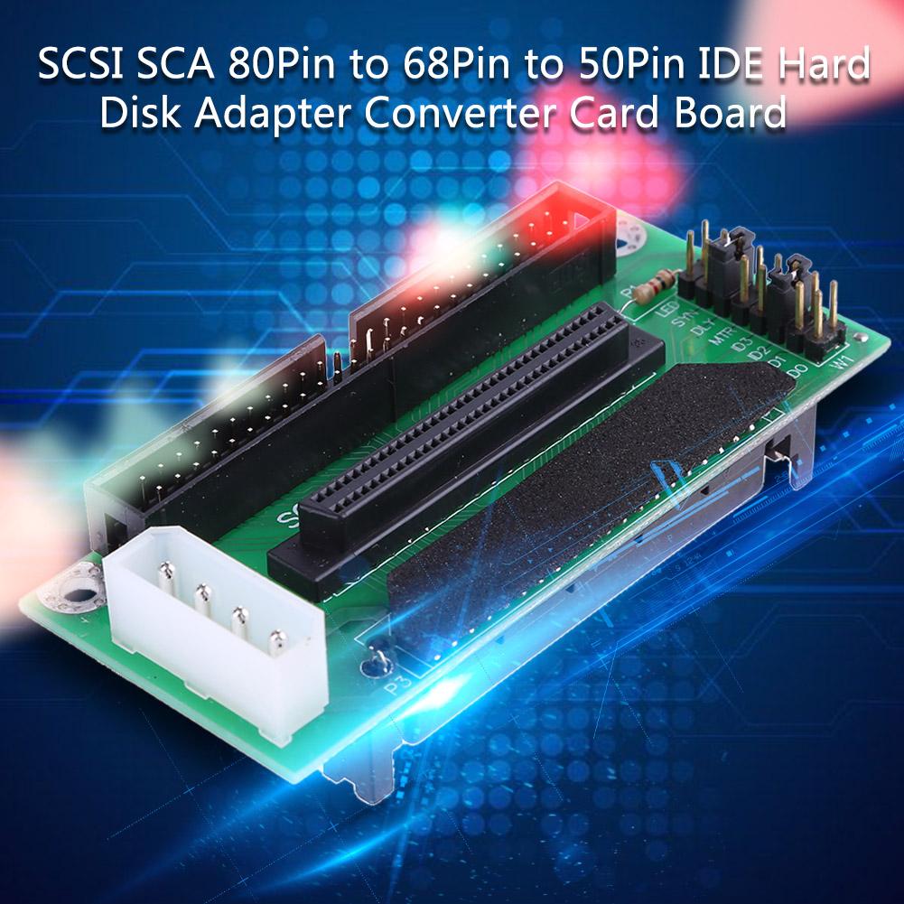 SCSI SCA 80Pin to 68Pin to 50Pin IDE Hard Disk Adapter Converter Card Board, 501 Original
SCSI SCA 80Pin to 68Pin to 50Pin IDE Hard Disk Adapter Converter Card Board, 501 Original