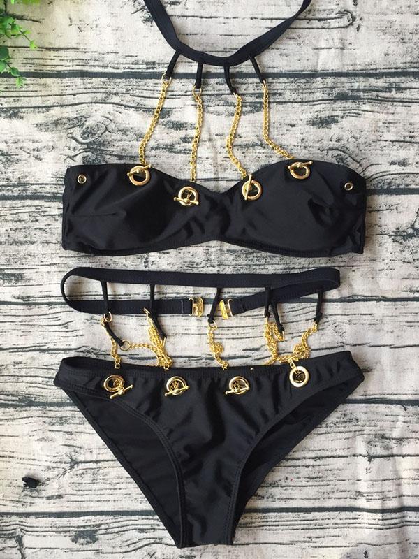 Haler Neck Chain Bandeau Bikini