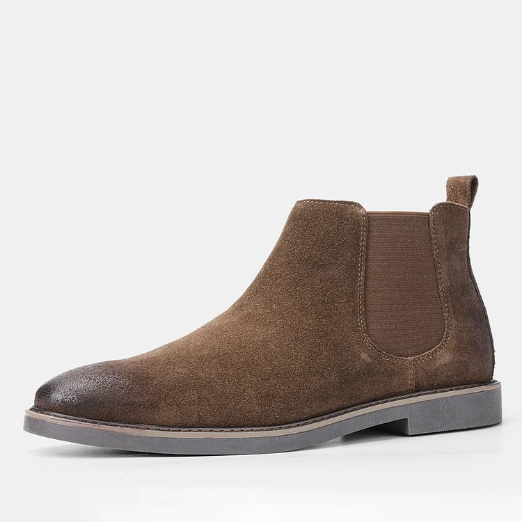 Spring Boots Men 2021 Fashion Popular Youth Casual Shoes Leather Cattle Anti-velvet Men Chelsea Boots