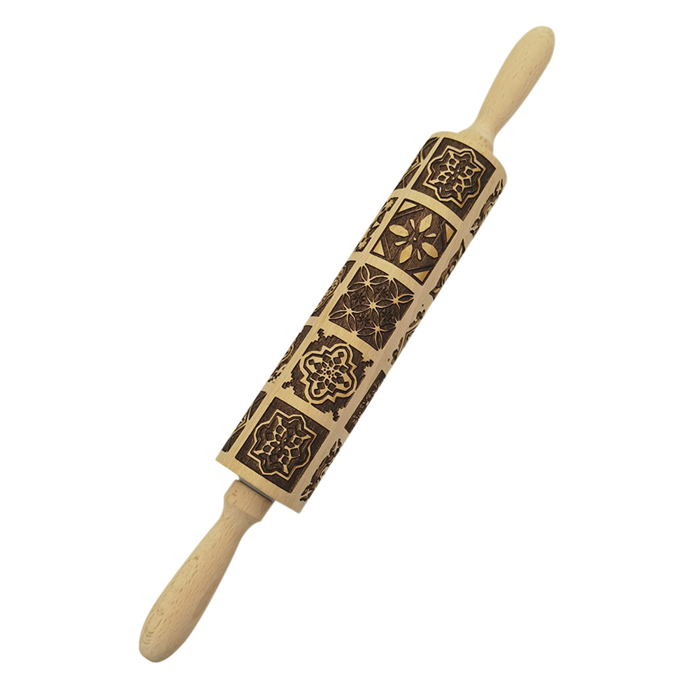 Christmas Embossing Rolling Pin Cookies Noodle Dough Wooden Sticks Roller, 501 Original
Christmas Embossing Rolling Pin Cookies Noodle Dough Wooden Sticks Roller, 501 Original