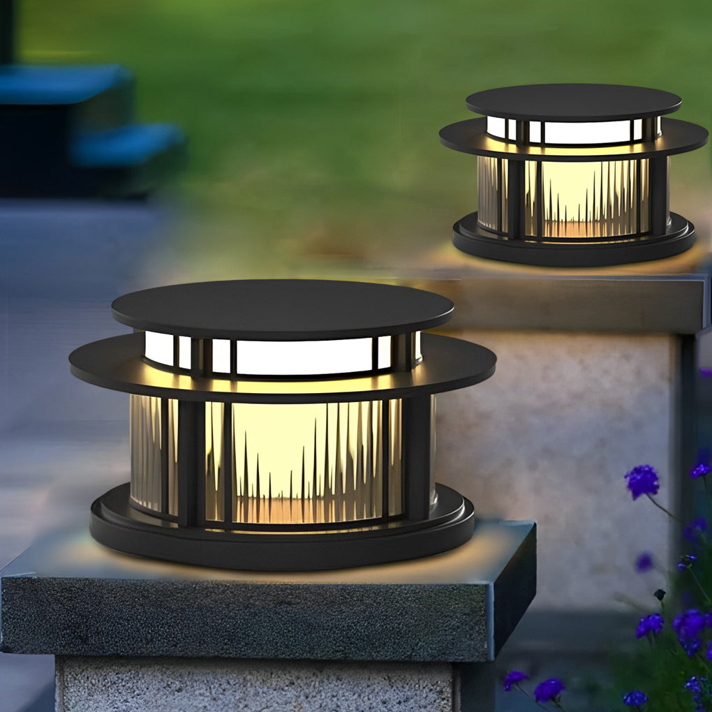 Round solar lights on sale for fence posts