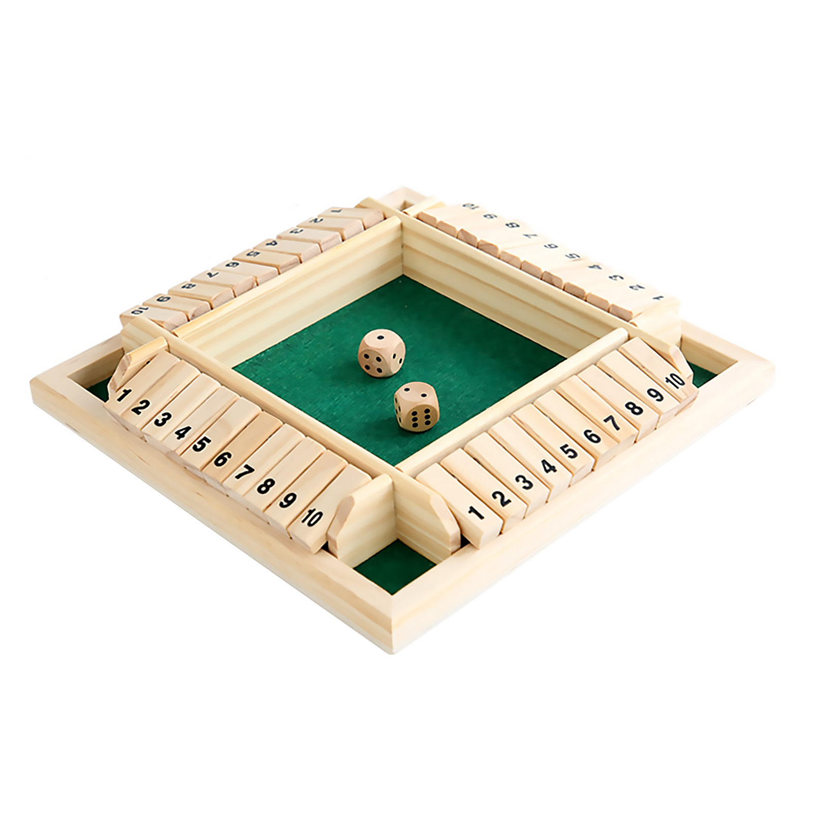 Shut The Box 4 Players, Wooden 10 Numbers Dice Game For Kids Adults, Green, 501 Original
Shut The Box 4 Players, Wooden 10 Numbers Dice Game For Kids Adults, Green, 501 Original