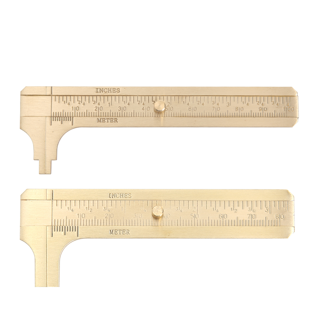 Brass Vernier Calipers Mini Dual-Scale Sliding Gauge Pocket Portable Ruler, 0-100mm, 501 Original
Brass Vernier Calipers Mini Dual-Scale Sliding Gauge Pocket Portable Ruler, 0-100mm, 501 Original