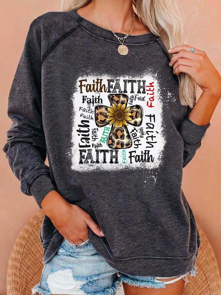 Women's Jesus Faith Print Top socialshop