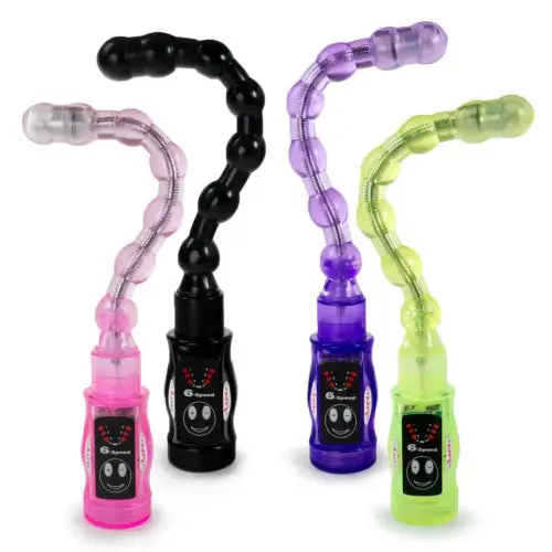 pornhint Pornhint LeLuv Bendable Wand Vibrator Beaded Shaft Bullet Tip Probe