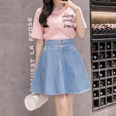 Light BlueDark Blue Sweet Denim Shorts Skirt S12738