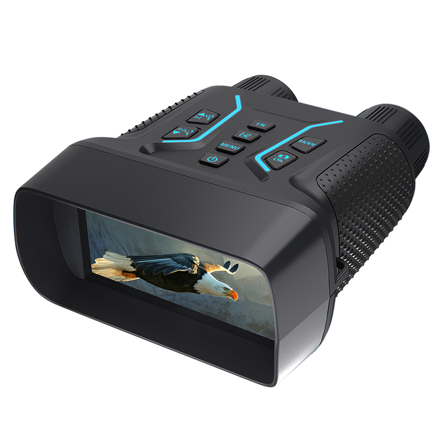 BekinTek Full Color 4K Night Vision Binoculars Rechargeable Digital Telescope Infrared Night View NVG Goggles 400m Full Dark Observing Starlight Sensor 7x IR 8x Zoom 4.5 Inches Large HD Screen 4K Video 36M Photo 4 Color Effect Support 360P ENV