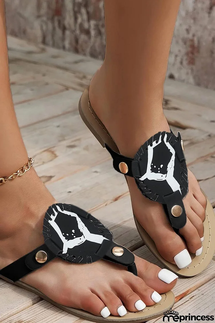 Baseball Flip-Flop Flat Sandals