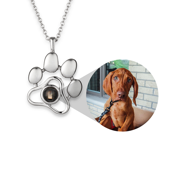 Personalized Pet Photo Necklace Photo Projection Necklace