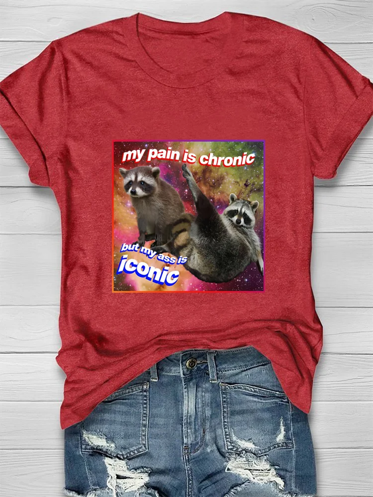 My Pain Is Chronic But My Ass Is Iconic Meme T Shirt