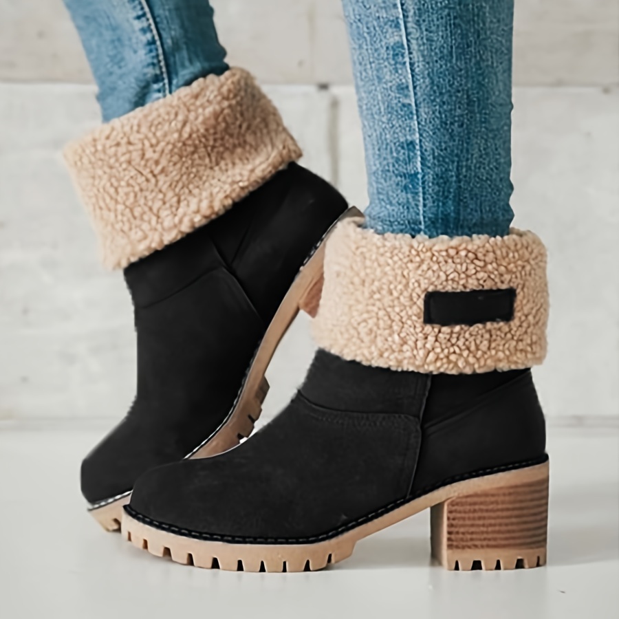 Waterproof wool hot sale lined boots