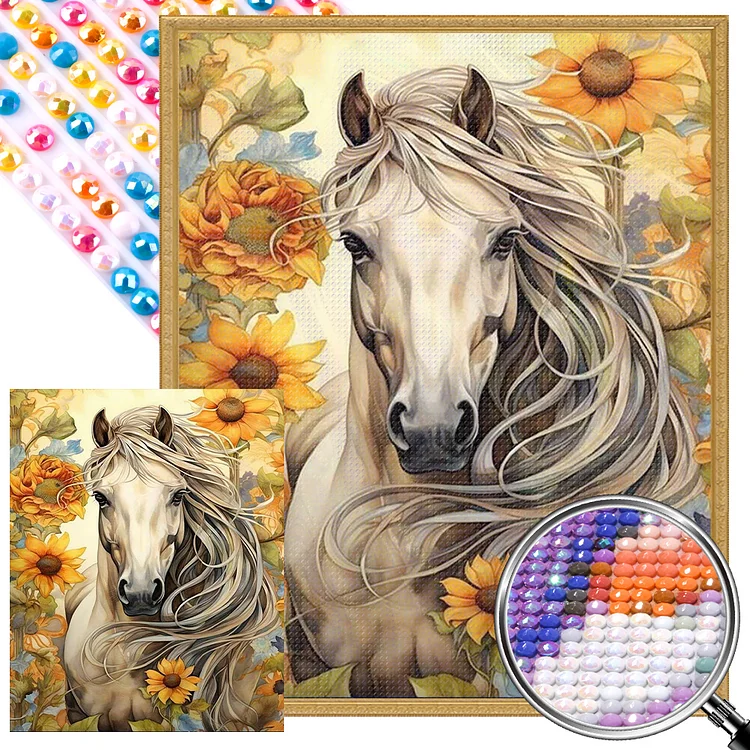 Horse 40*50CM (Canvas) Full Square Drill Diamond Painting gbfke