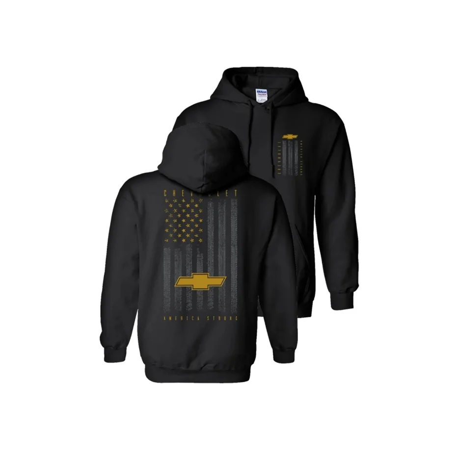 Chevrolet America Flag Printed Oversized Unisex Hoodie - Devcarry