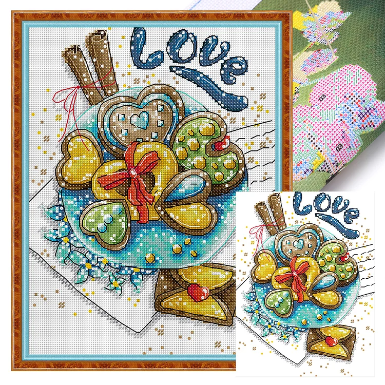 Joy Sunday-Lovely Pastries (20*27cm) 14CT Stamped Cross Stitch gbfke