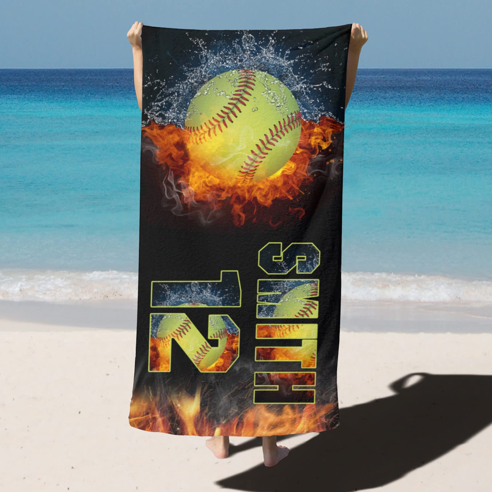 Personalized Softball Beach Towel For Summer&BeachDYTowel209