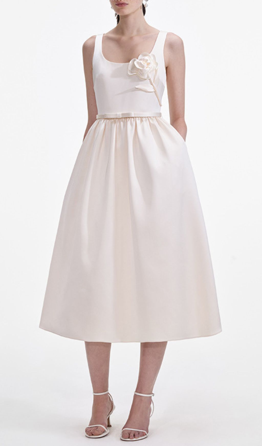 strappy embellished midi dress in white Oh Polly Strappy Embellished Midi Dress in white. A