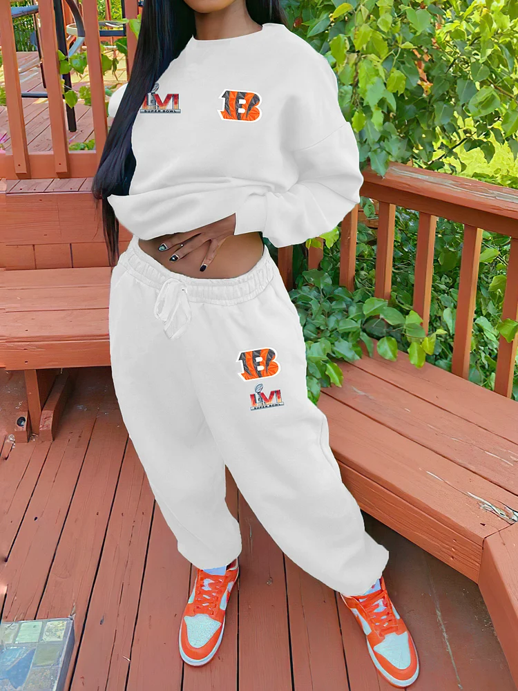 Cincinnati Bengals Sports Sweatshirt Two-Piece Suit