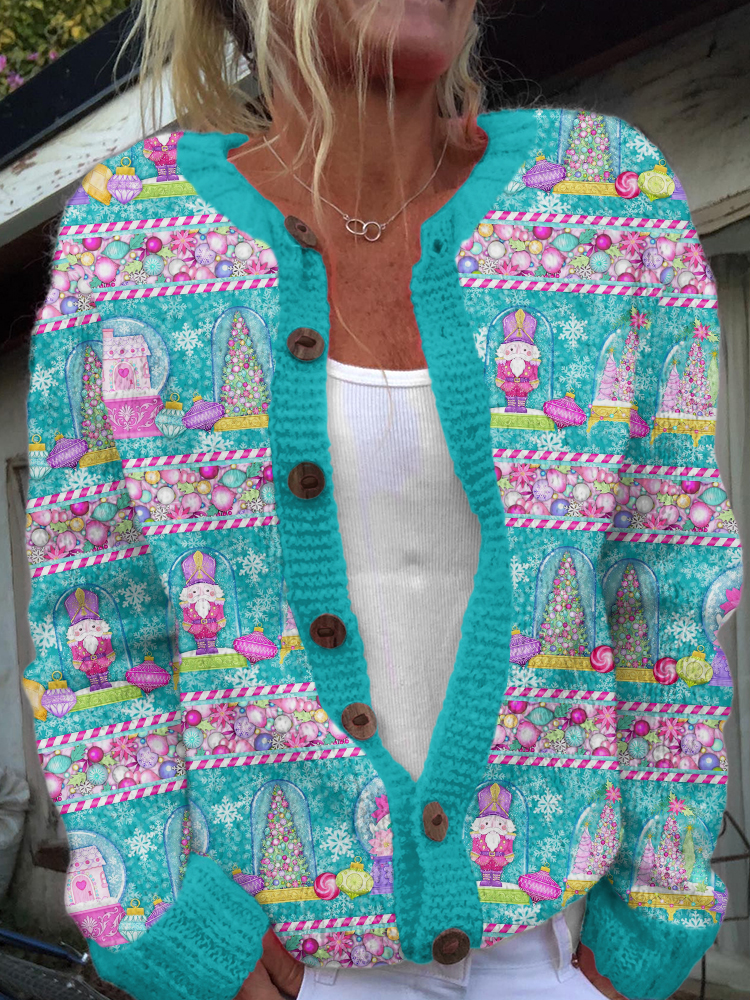 Comstylish Christmas Family Knitted Print Cozy Warm Sweater