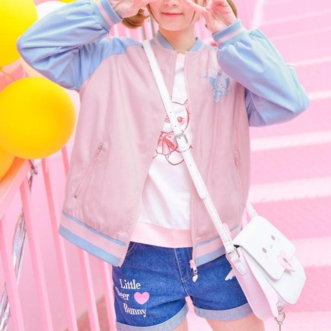 Pink Kawaii Baseball Coat SP1812293