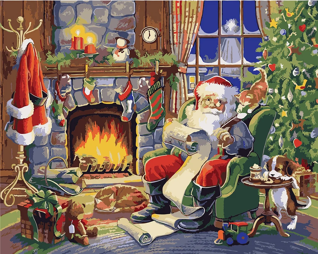 Christmas Paint By Numbers Kits UK WH-80628