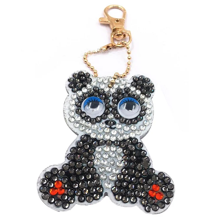 1pcs DIY Keychain Hand Made Diamond Painting Full Drill Pendant (Panda) gbfke