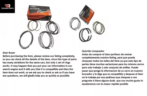 Dronehint NEW PISTON RINGS SET for CHEVROLET COLORADO 04-06 GMC CANYON 04-06 PR2C5139-STD (For: GMC) Parts
