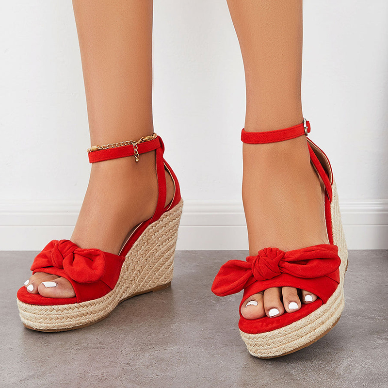 Red espadrille sandals online