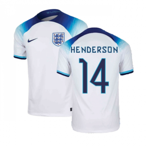 England Jordan Henderson 14 Home Shirt Kit World Cup 2022