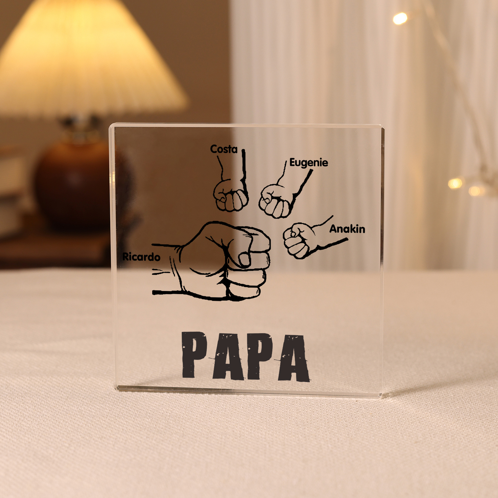 Cadeau Papa, Bonne Fete Papa-Plaque Acrylique, Cadeau Pour Papa De La