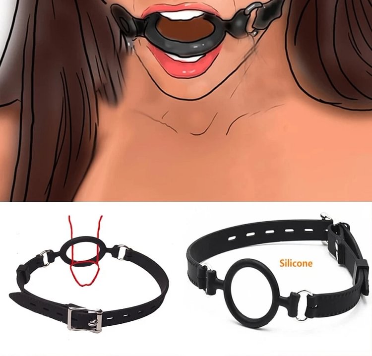 pornhint Pornhint Full Silicone O Ring Gag Open Mouth Bite Gag Oral Fixation BDSM Bondage Muzzle Bondage