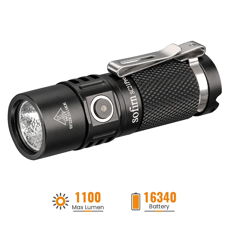 Sofirn SC21 Pro Rechargeable EDC Flashlight with Anduril UI