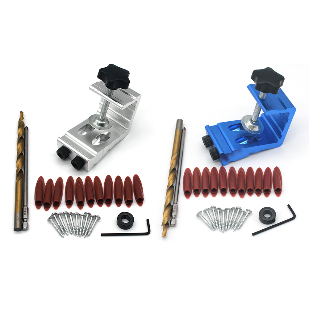 Woodworking Dowel Jig Kit Oblique Hole Locator Drill Guide Puncher DIY Tool, Silver, 501 Original
Woodworking Dowel Jig Kit Oblique Hole Locator Drill Guide Puncher DIY Tool, Silver, 501 Original