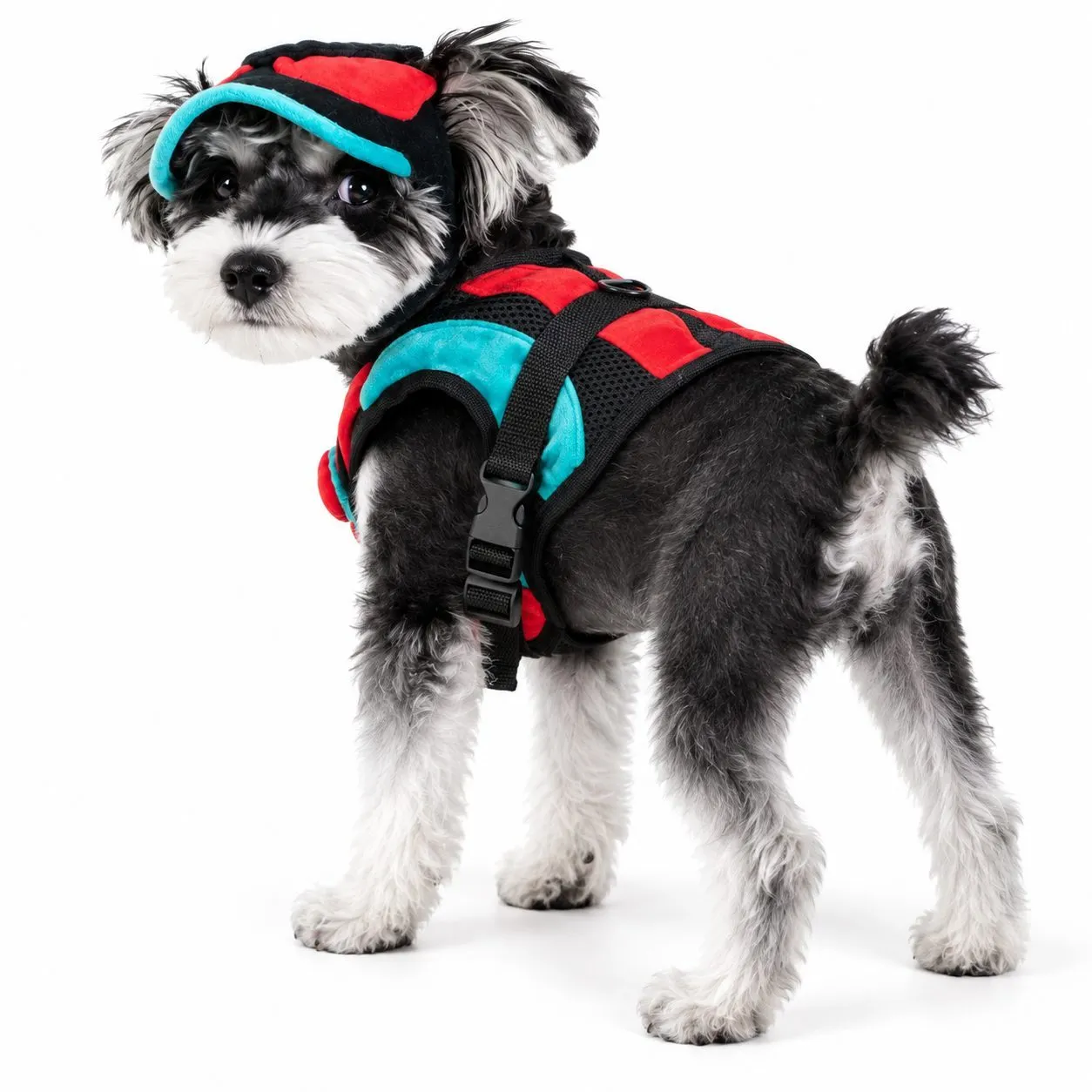 Pet Costume Harness Set Inspired by Masked Rider ZZZ with Breathable Design